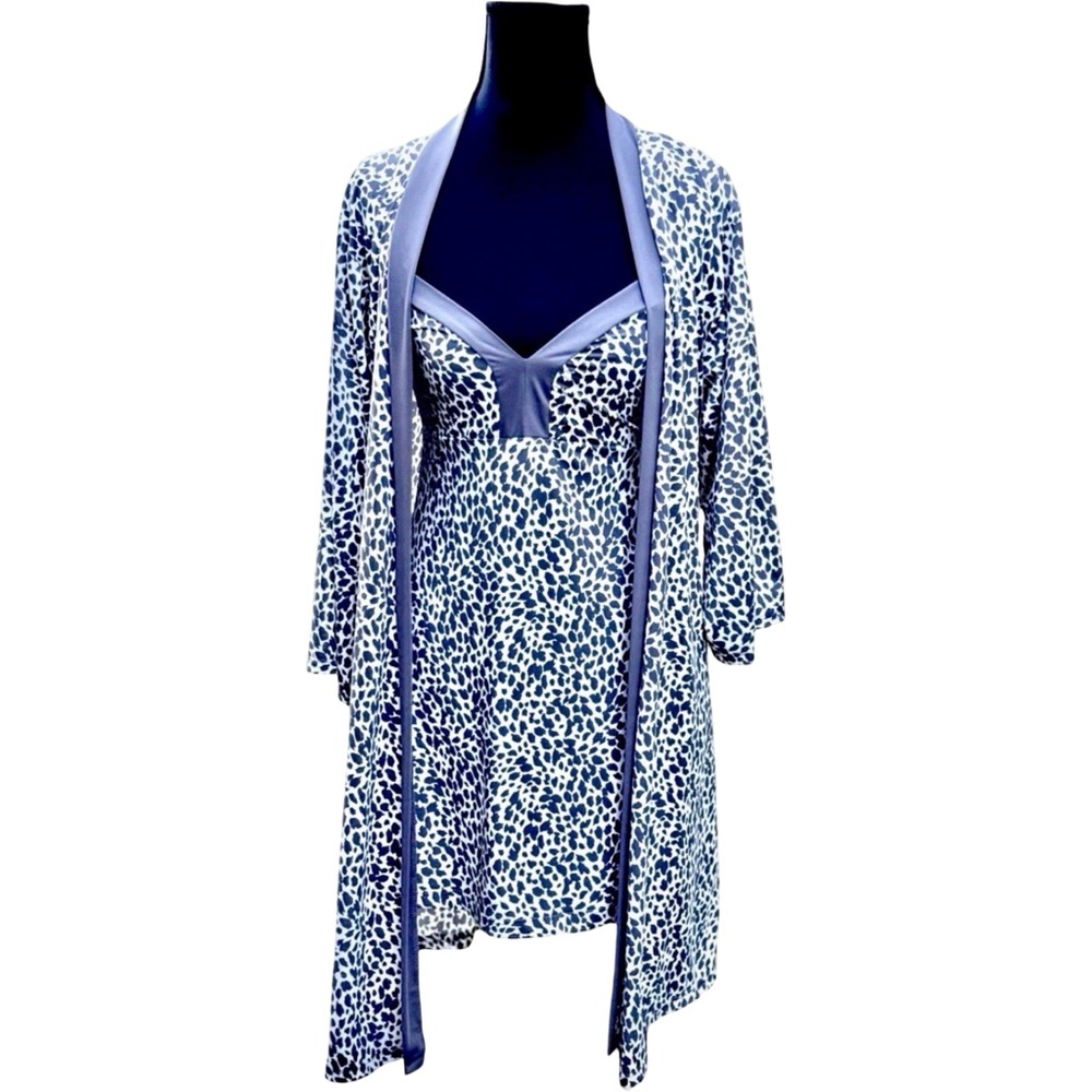 Leopard Print Robe & Chemise Set - Women Intimates - Picture 2 of 8